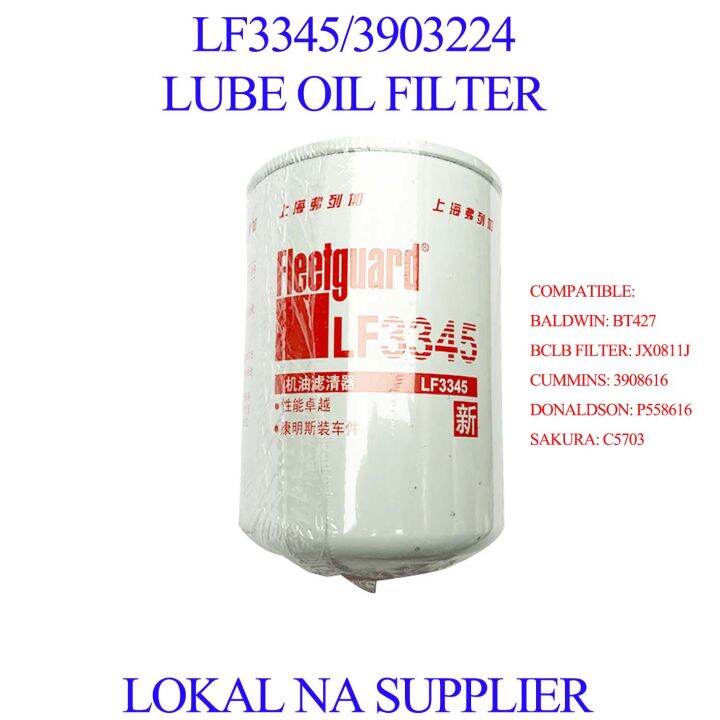 LF3345 3903224 3908616 FLEETGUARD LUBE FILTER Full-Flow Spin-On CUMMINS ...