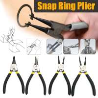 QZ-7 Inch 4 Pcs/set Internal External Curved Straight Pliersretaining Clips Snap Ring Tip Circlip Pliers For Useful Hand Tool