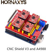 แผงกัน V4แผ่นป้องกัน Cnc เครื่องแกะสลัก V3เครื่องพิมพ์3d ชุดสำหรับ Arduino Diy บอร์ดขยายสำหรับเครื่องพิมพ์คนขับ A4988