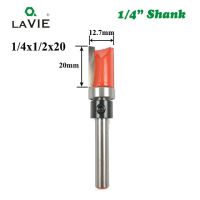 Lavie 1Pc 1/4 "Shank รูปแบบ Bit Flush Trim Bit ตรงบิตแบริ่งบานพับ Mortising Router Bit ไม้ Trimmer เครื่องตัด Mc01043