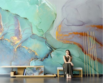 [24 Home Accessories] Beibehang วอลเปเปอร์โซฟาพื้นหลังทีวีภาพวาดสีน้ำมันด้วยมือแบบนอร์ดิกทำตามสั่ง Papel De Parede Wall Papers ของตกแต่งบ้าน