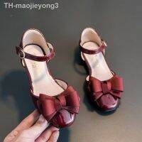 【hot】✹  Leather Shoes New Children Heel Korean Fashion туфли для девочки