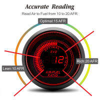 Air การใช้ Ratio Gauge 2 "52มม. AFR Gauge สีฟ้าสีแดงจอแสดงผล LED แคบ O2เซนเซอร์ออกซิเจน0258006028สำหรับเบนซิน Racing รถ