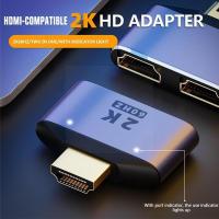 2K HD Dual Output Splitter Monitor Adapter 1 To 2 Way Male To Dual Female Converter Adapter For Notebook Game Console O3J4 Adapters