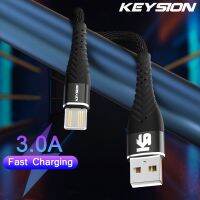 KEYSION 3A สายสำหรับ iPhone 13 11 Pro Max XR XS SE 2022 USB A สำหรับสายโทรศัพท์ชาร์จเร็วแบบ Lightning สำหรับสายชาร์จ iPad Mini