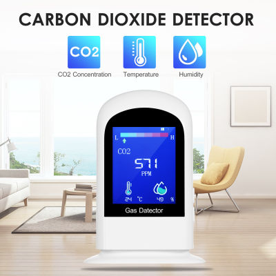 Rechargeable Carbon Dioxide Detector Portable LCD Digital CO2 Meter Carbon Dioxide Tester Temperature &amp; Humidity Meter CO2/RH/Temp. 3-in-1 Air Quality Detector