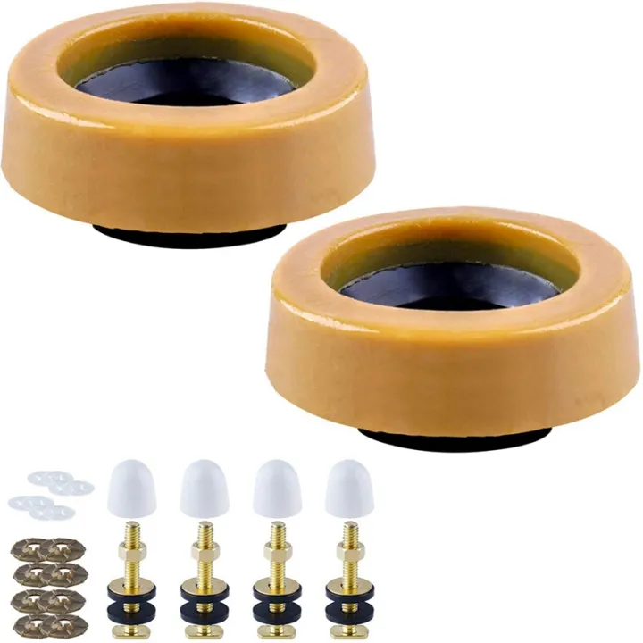 Wax Ring Toilet Kit, with Flange and Bolts for Reinstallation of the