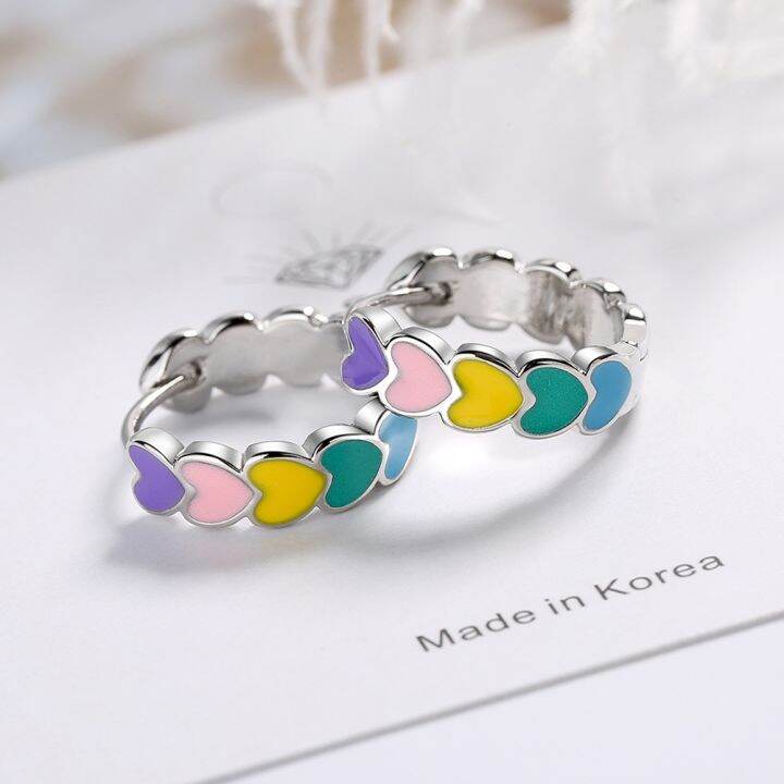 yp-fashion-enamel-hoop-earrings-multicolor-round-accessory-jewelry-gifts