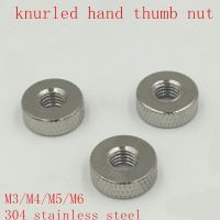 20pcs/lot m3 m4 m5 m6 304 stainless steel round flat knurled thumb nut