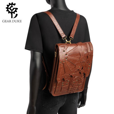 European And American Bags Women 2023 New Steampunk Retro Gear Backpack Womens Schoolbag Shoulder Bag