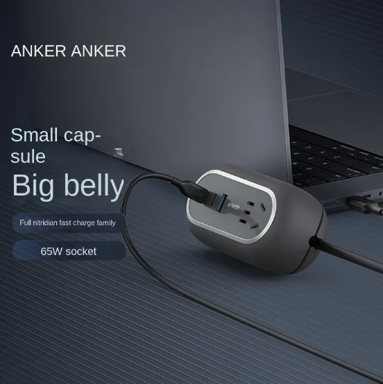 anker-615สายไฟ-usb-ganprime-65w-สายไฟต่อ3ฟุต-รางไฟกะทัดรัดสำหรับการเดินทางและทำงานสำหรับ-iphone-samsung-ipad-macbook-และอีกมากมาย