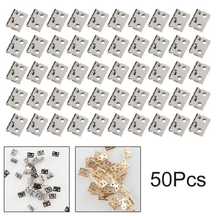 50pcs-copper-mini-folding-cabinet-drawer-butt-hinges-four-section-casting-hinge-fittings-dollhouse-wood-door-butt-hinges-door-hardware-locks