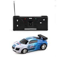 1 Pcs Coke Can Radio Remote Control Racing Car 4 Frequencies Toy for Children(Black)