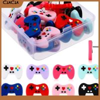 CUCU 24 Pcs ตัวควบคุมเกม หมุดตกแต่งสำหรับรถเข็นเด็ก สีสันสดใส 24ชิ้นค่ะ ตะปูหัวแม่มือ ตกแต่งด้วยการตกแต่ง หมุดปัก ออฟฟิศสำหรับทำงาน