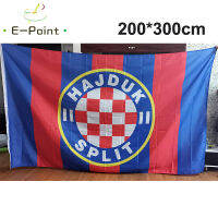 โครเอเชีย HNK Hajduk ธง2ft * 3ft (60*90เซนติเมตร) 3ft * 5ft (90*150เซนติเมตร) เราจัดขึ้นขนาดเต็มตกแต่งคริสต์มาสสำหรับบ้านธงแบนเนอร์ของขวัญ