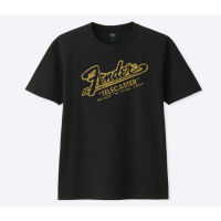 FENDER GUITAR T SHIRT GOLD LIMITED EDITION VINATGE กีตาร์ นักดนตรี เสื้อยืด ใส่สบาย M - 3XL