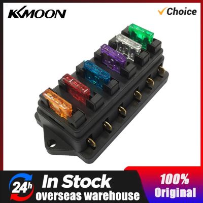 【YF】☼  KKMOON 6 Way Fuse Holder Car Automotive Circuit Block with Fuses