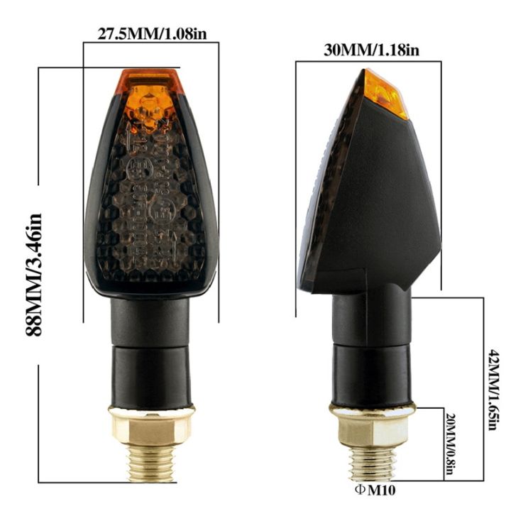 สัญญาณไฟเลี้ยว-e50สัญญาณไฟเลี้ยวรถจักรยานยนต์อนุมัติแล้วไฟระบุสัญญาณเลี้ยวไฟสีอำพันกะพริบ12v-24v-m10-e-mark