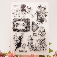 Fairy Flower Transparent Silicone Clear Rubber Stamp Cling Diary Scrapbooking