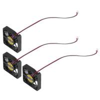 3pcs 50mm x 50mm x 10mm 5010 DC 12V 0.1A 2Pin Brushless Cooling Fan