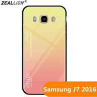 Zeallion Ốp Lưng Kính Cường Lực Gradient Cho Samsung Galaxy J7 2016 J710 thumbnail