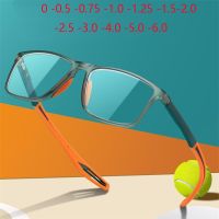 【LZ】✐❦  GSBJXZ-óculos quadrados de miopia para mulheres quadro grande bloqueio de luz azul TR90 óculos de estudante prescrição 0-05-075 a-6
