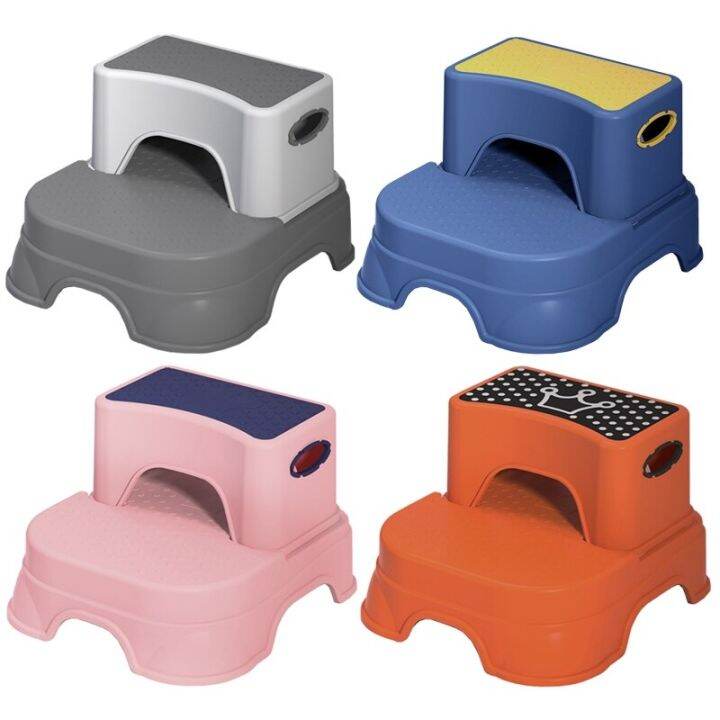 Double Layer Toddler Step Stool 2 In 1 Two Step Stool For Kids Detachable Bathroom Potty Stool
