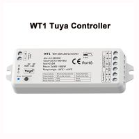 Tuya ที่หรี่แอลอีดีไวไฟ12V 24V 36V DC 2CH 2.4G RF รีโมทไร้สายสีเดียว WW CW CCT ตัวควบคุมแถบไฟ LED สมาร์ท Wifi