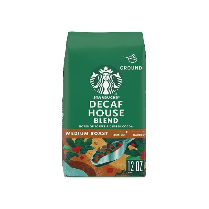 Starbucks Decaf House Blend Medium Roast Ground Coffee 12oz (340g