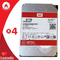 WD 8TB [4ชิ้น รวม 32TB] HDD Red NAS (ฮาร์ดดิสก์แนส) RED 5400RPM, 256MB SATA3 (WD80EFRX) ดับเบิลดีเรด Warranty 3 - Y โดย Synnex