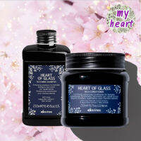 Davines Heart Of Glass Silkening Shampoo+Rich Conditioner 250/1000 ml สำหรับผมทำสี ผมฟอก ผมทำไฮไลท์