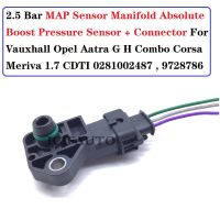 2.5 Bar Map Sensor Manifold Absolute Boost Pressure + Plug For Vauxhall Opel Aatra G H Combo Corsa Meriva 1.7 CDTI 0281002487