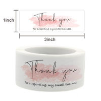 hedeguoji?120pcs/roll Thank You Stickers Small Business Sticker Adhesive Wrapping Labels