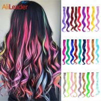 Alileader Synthetic Wavy One Clip In Hair Rainbow Color Curly Clip In One Piece Hair Extensions More Durable Long Curly Hairs Wig  Hair Extensions  Pa