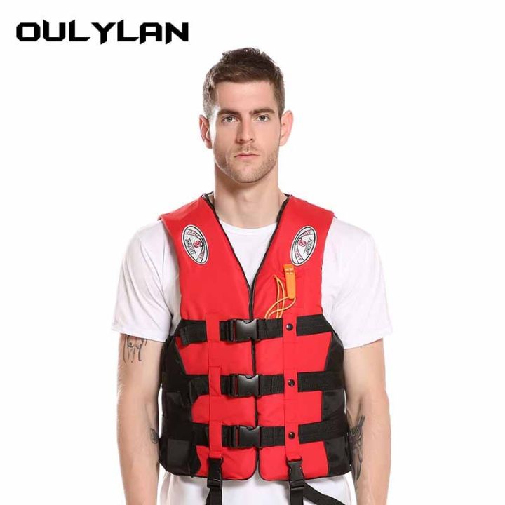 oullan-เสื้อชูชีพสำหรับผู้ใหญ่เสื้อชูชีพ-surf-สกีเรือยนต์เวคบอร์ดสำหรับเรือตกปลาเสื้อกั๊กว่ายน้ำลอยน้ำกู้ภัย