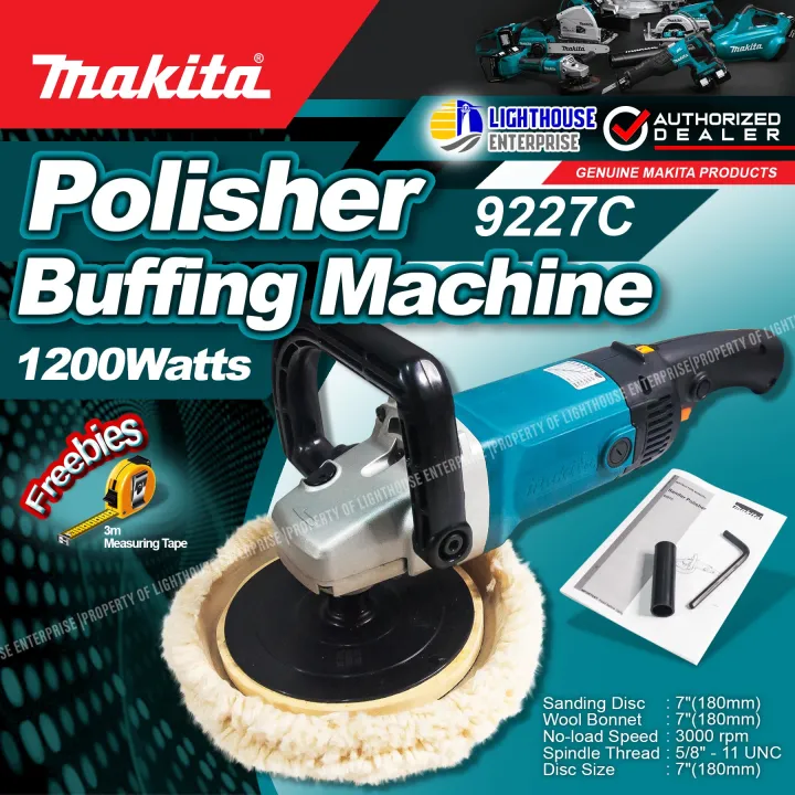 MAKITA 180mm 1200W Polisher/Buffing Machine (9227C) W/FREE 3M Meter ...