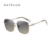 [พร้อมกล่อง] KATELUO A0732 New Square Full Frame Sunshade Glasses Fashion Women S Polarized Large Frame Sunglasses Party Travel Sunshade Glasses