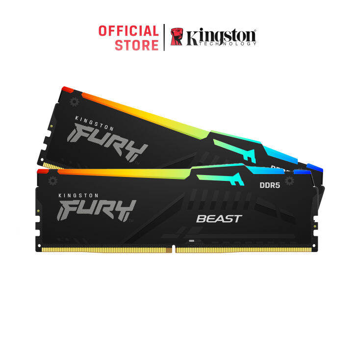 Kingston FURY Beast RGB 32GB (2x16GB) 6000MHz DDR5 CL40 DIMM - Black ...