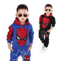 เด็กการ์ตูนคลาสสิก Spider-Boy เครื่องแต่งกายชุดกีฬา2ชิ้นชุด Tracksuits ชายเสื้อผ้าชุดเสื้อกางเกงสำหรับ2-7ปีเด็ก