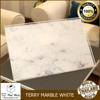 MODERN ACRYLIC SERVING TRAY MARBLE WHITE COLOR ถาดอะคริลิค ถาดลายหินอ่อน สีดำ เคลือบอะคริลิค ถาดเสิร์ฟ ถาดเสริฟ ทรงสี่เหลี่ยมผืนผ้า ถาดใส่ของ ขนาด 60X40X2.4CM