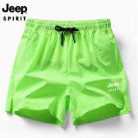 JEEP กางเกงกีฬาผ้าไอซ์ซิลค์สำหรับผู้ชาย,กางเกงสามจุดกางเกงวิ่งผ้ายืดออกกำลังกายฤดูร้อนแห้งเร็วกางเกงบาสเกตบอลสี่จุด