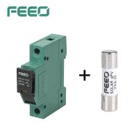 FEEO DC 1P 1000V PV Solar Fuse holder 10x38mm PV With Light And Fuse for Solar PV System Protection Fusibles