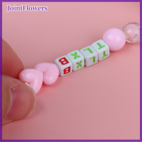 JointFlowers สายคล้องคอลายอะนิเมะน่ารักแบบ DIY,อุปกรณ์เสริมกระเป๋าลูกปัดทำด้วยมือพวงกุญแจโทรศัพท์รูปกระต่ายที่ห้อยสำหรับ IP 14