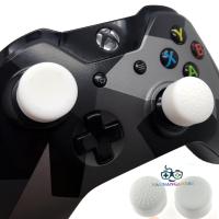 Silicone Dotted Convex + Concave XL Tall Thumb Grip Caps Joystick Thumbstick For PS4 Xbox ONE Xbox 360 Wii U Controller - White 1 pair ซิลิโคนอนาล็อก [จุกยาง] แบบทรงสูงเว้า+นูน สีขาว 1คู่