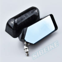 Universal Carbon Look กระจกมองข้างรถยนต์ Square Craft F1 Racing Style Car Rearview Mirror