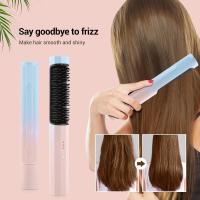 [ จัดส่งด่วน ]Wireless Hair Straightening Comb Rechargeable Straightener คร่อม