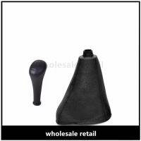 ☎﹊ High Quality Black 4 Speed Gear Stick Shift Knob PU Leather Gaiter Boot Cover For Mercedes-Benz W123 W126 W140 W190