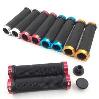 1 pair MTB Road Cycling Handlebar Grips Anti-Skid Rubber Mountain Lock Handlebars End