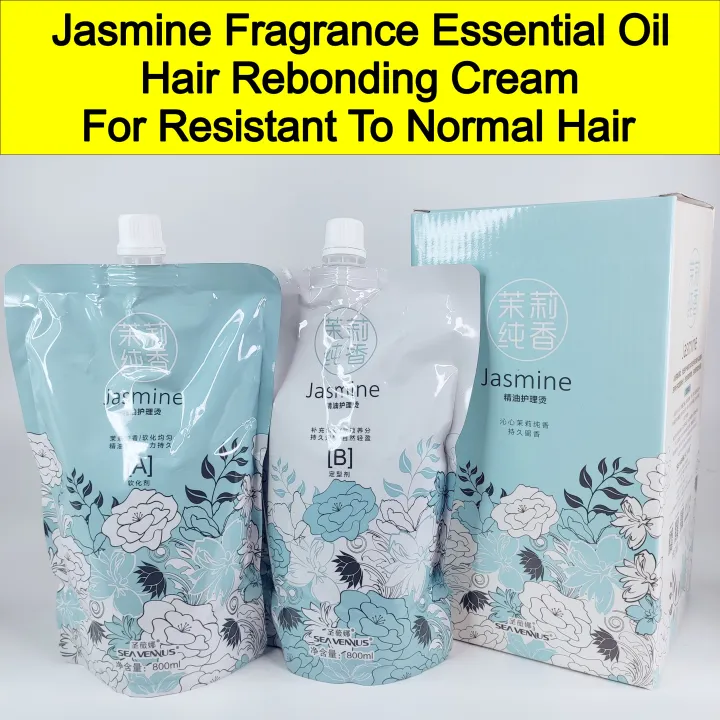 Sea vennus Jasmine Fragrance Essential Oil Rebonding Cream Set (800ml x