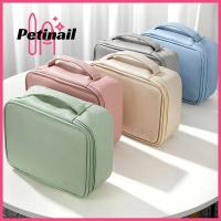 PETINAIL Tas Kosmetik อเนกประสงค์ทรงสี่เหลี่ยมผืนผ้าความจุมาก,กระเป๋าใส่เครื่องสำอางทำจากหนัง PU ของขวัญกระเป๋าเก็บของกันน้ำสำหรับผู้หญิง